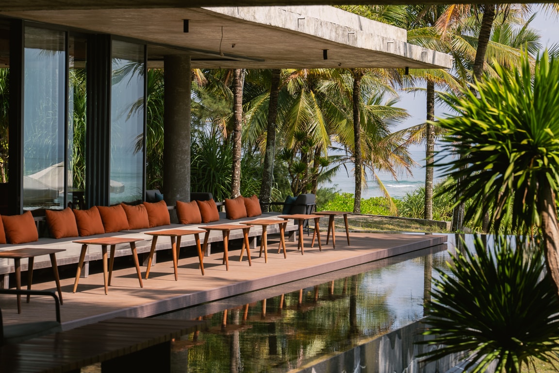A beachside amenity at Blush Beach Club featuring elegant design and natural beauty