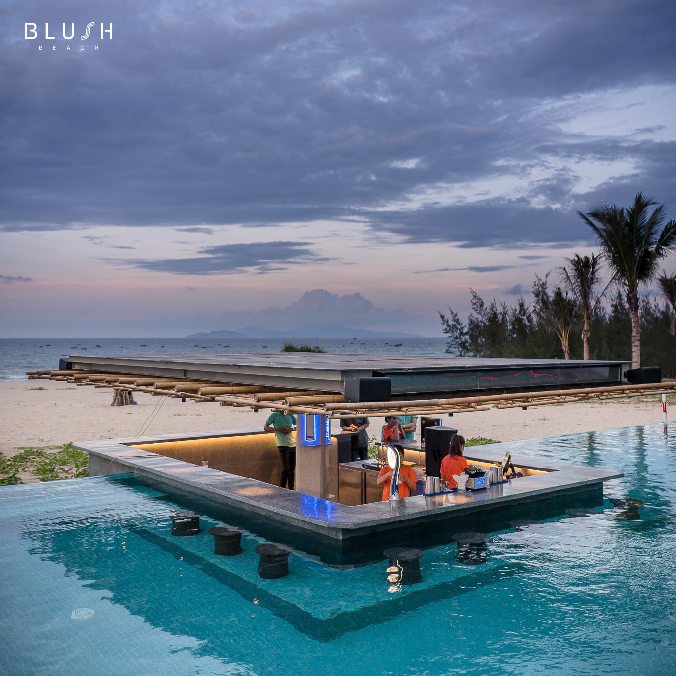 Beach club social moments Da Nang