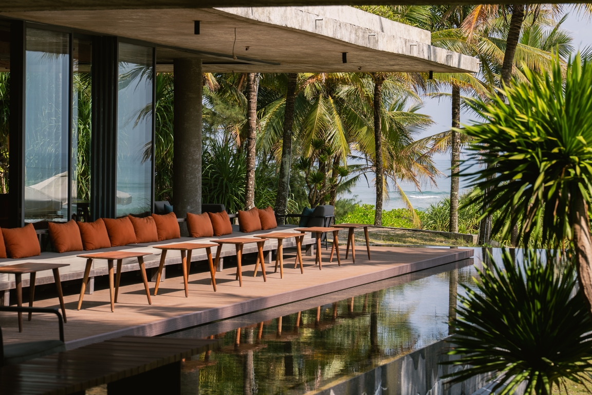 A beachside amenity at Blush Beach Club featuring elegant design and natural beauty
